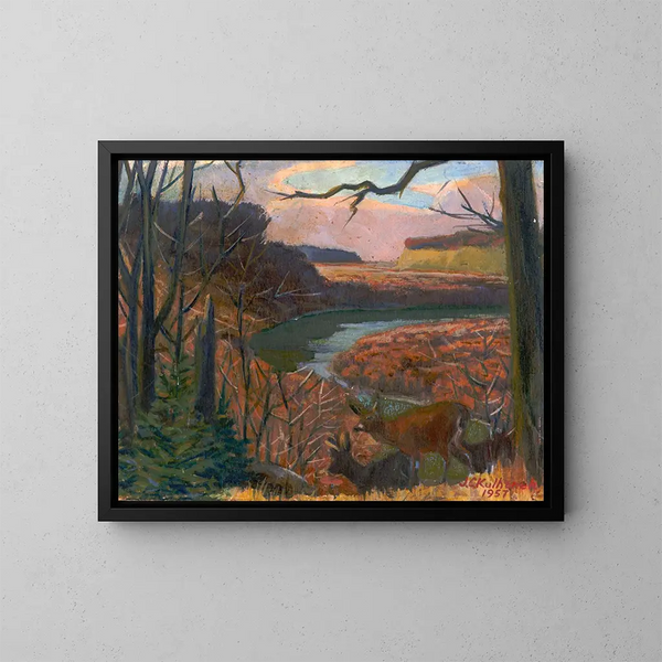 Durch das weite Tal - James C. Kulhanek — gerahmtes Bild an der Wand