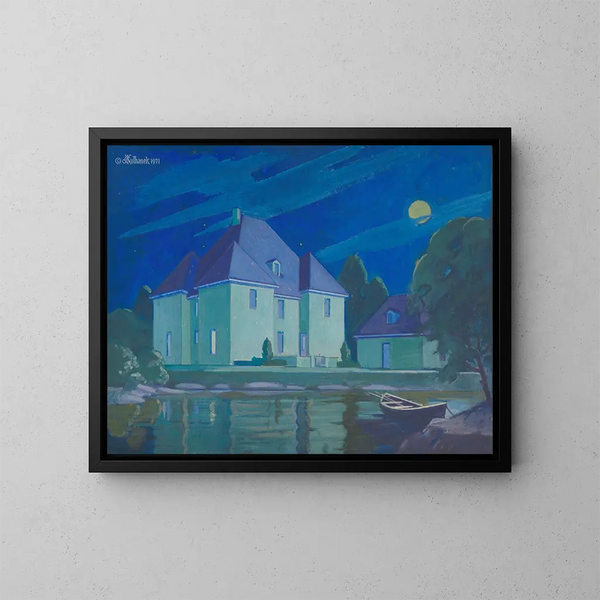 Reflexionen in der Normandie - James C. Kulhanek — gerahmtes Bild an der Wand