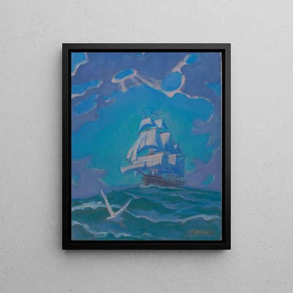 Alle Segel draußen - James C. Kulhanek — gerahmtes Bild an der Wand
