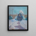 Winter-Express-Gemälde - James C. Kulhanek — gerahmtes Bild an der Wand