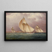 Navigation im Hafen von Boston - James Edward Buttersworth — gerahmtes Bild an der Wand
