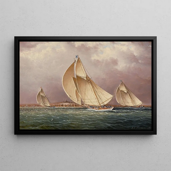 James Edward Buttersworth - Yachting in Boston Harbor.webp