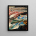 Étoffes bleues et roses - James Ensor — gerahmtes Bild an der Wand