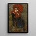 Dame au parasol rouge - James Ensor — gerahmtes Bild an der Wand