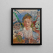 Alte Dame mit Masken - James Ensor — gerahmtes Bild an der Wand