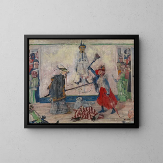 James Ensor - Skeletons Fighting over the Body of a Hanged Man.webp