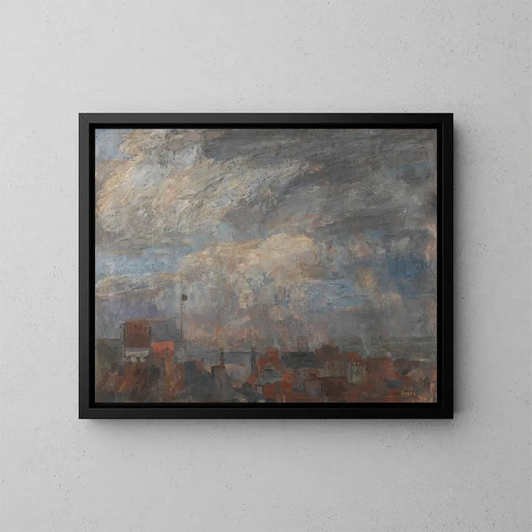 Les toits d'Ostende - James Ensor — gerahmtes Bild an der Wand