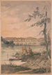 Jungen beim Fischen an den Ufern des Flusses Schuylkill in Philadelphia - James Fuller Queen — Ansicht des Kunstwerks