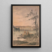 Jungen beim Fischen an den Ufern des Flusses Schuylkill in Philadelphia - James Fuller Queen — gerahmtes Bild an der Wand