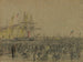 Szene am Delaware-Fluss in Philadelphia während des strengen Winters 1856 - James Fuller Queen — Ansicht des Kunstwerks