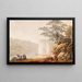 Ein Boot am Fennor Rock am Fluss Boyne, County Meath - James George Oben — gerahmtes Bild an der Wand