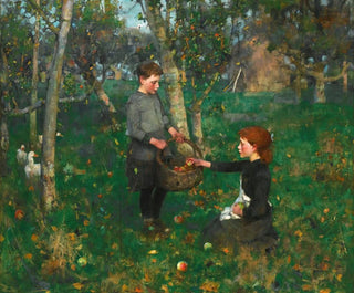 Im Obstgarten - James Guthrie — Ansicht des Kunstwerks