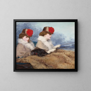 James Hayllar - Zwei Damen bei einer Kutschenfahrt.webp