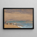 Strandszene mit Figuren in der Nähe eines Stegs - James Holland — gerahmtes Bild an der Wand