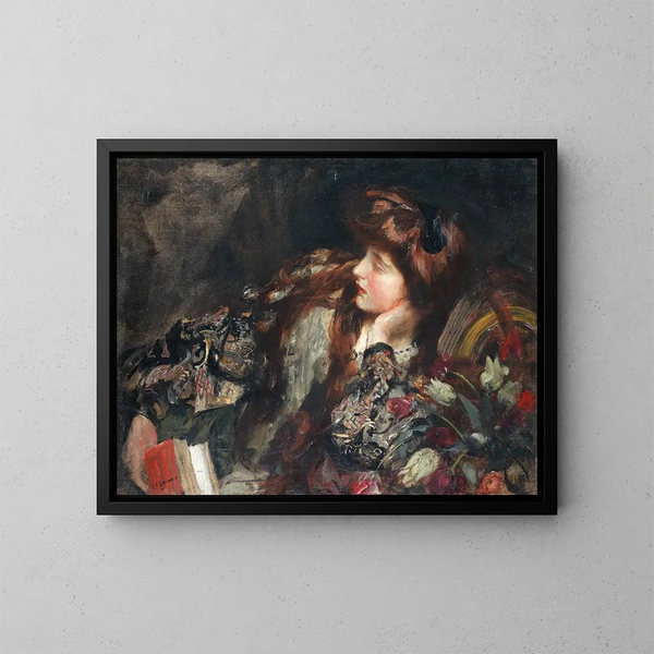 Kontemplation - James Jebusa Shannon — gerahmtes Bild an der Wand