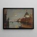 Santa Maria della Salute depuis le Grand Canal avec une pleine lune, Venise - James Jebusa Shannon — gerahmtes Bild an der Wand