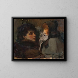 James Jebusa Shannon - The Artists Wife And Daughter.webp