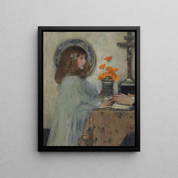 L'Offrande - James Jebusa Shannon — gerahmtes Bild an der Wand