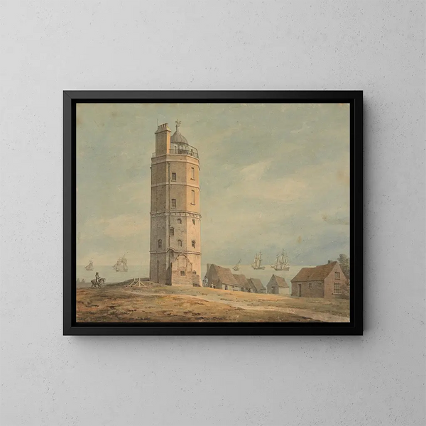 Der Leuchtturm von North Foreland, Kent - James Malton — gerahmtes Bild an der Wand
