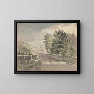 Ein Landweg - James Miller — gerahmtes Bild an der Wand