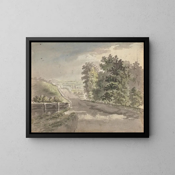 Ein Landweg - James Miller — gerahmtes Bild an der Wand