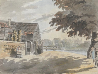 Haus in der Nähe einer Brücke - James Miller — Ansicht des Kunstwerks
