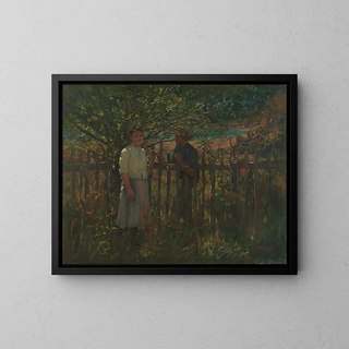 Eine Sommeridylle - James Nairn — gerahmtes Bild an der Wand