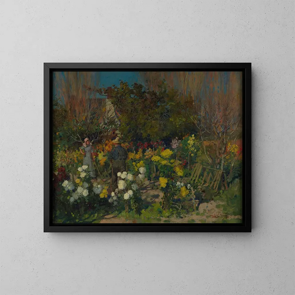 Herbstblumen - James Nairn — gerahmtes Bild an der Wand