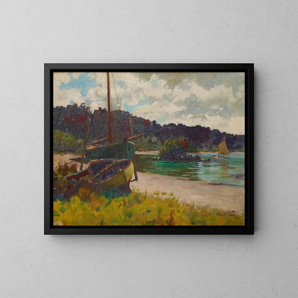 Bucht der Halbmond, Stewart-Insel - James Nairn — gerahmtes Bild an der Wand