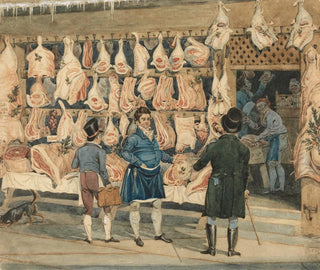 Der Fleischmarkt - James Pollard — Ansicht des Kunstwerks