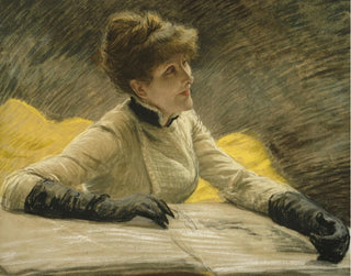 Bewunderung eines Portfolios - James Tissot — Ansicht des Kunstwerks