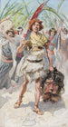 David bringt den Kopf Goliaths nach Jerusalem - James Tissot — Ansicht des Kunstwerks
