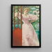 Portrait einer jungen Frau in einem Gewächshaus - James Tissot — gerahmtes Bild an der Wand