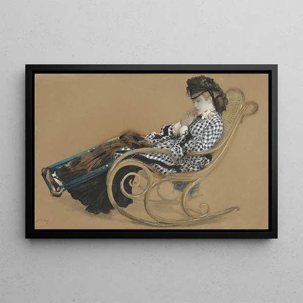 James Tissot - Young Woman in a Rocking Chair study for the painting The Last Evening.webp