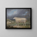 Eine Border Leicester Schafherde - James Ward — gerahmtes Bild an der Wand