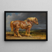 Cheshunt, das Shire-Arbeitspferd, Elefant in einer weiten Landschaft - James Ward — gerahmtes Bild an der Wand