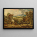 Fitzhead-Gemälde im Somerset mit einem Ochsenkarren in der Nähe eines Kalkofens und dem Glastonbury Tor in der Ferne - James Ward — gerahmtes Bild an der Wand