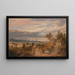 Landschaft mit Hütten - James Ward — gerahmtes Bild an der Wand
