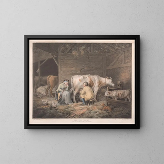 Die Haus der Kühe - James Ward — gerahmtes Bild an der Wand