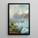 Les Grands Charmoz über dem Mer de Glace Chamonix - James Whittet Smith — gerahmtes Bild an der Wand