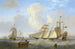 Eine britische Opium-Galeone und andere Schiffe vor der Küste von Hongkong - James Wilson Carmichael — Ansicht des Kunstwerks