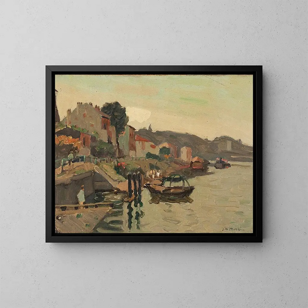 Küstliches Dorf - James Wilson Morrice — gerahmtes Bild an der Wand