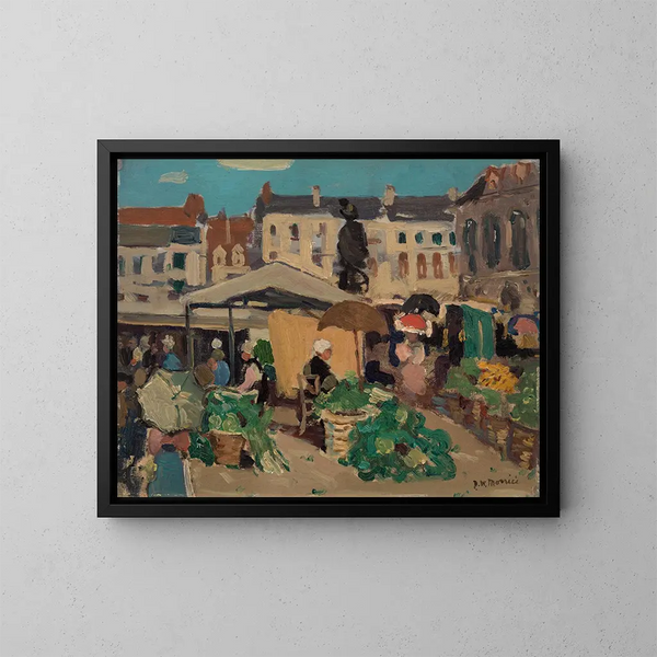 Marktszene - James Wilson Morrice — gerahmtes Bild an der Wand