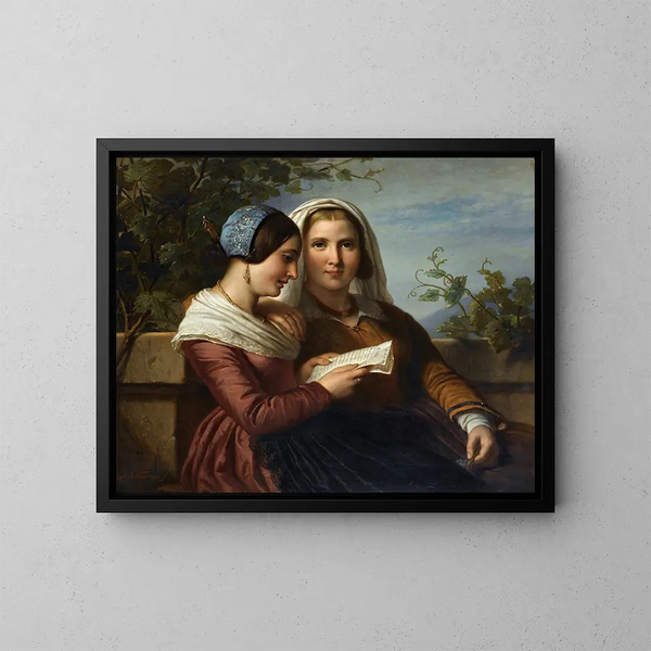 Die Liebesbrief - Jan Adam Kruseman — gerahmtes Bild an der Wand