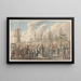 Der Fischmarkt in Rotterdam - Jan Anthonie Langendijk — gerahmtes Bild an der Wand