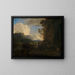 Tal mit bergigem Felsen, Bach und Hirtengruppe - Jan Asselijn — gerahmtes Bild an der Wand