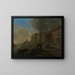 Bauern am Flussufer - Jan Asselijn — gerahmtes Bild an der Wand