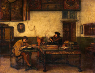 Erasmus in seinem Arbeitszimmer - Jan August Hendrik Leys — Ansicht des Kunstwerks