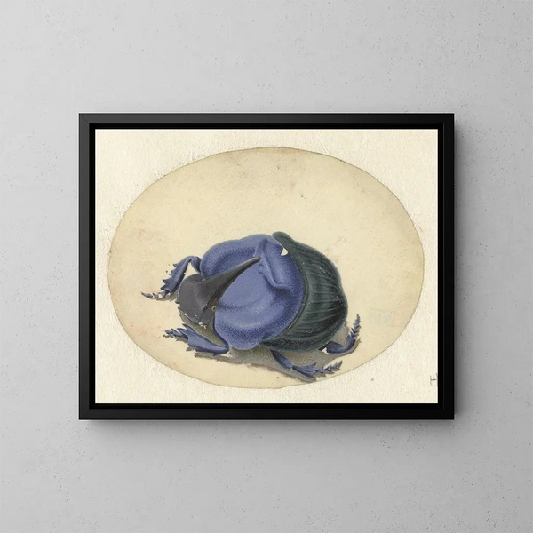 Scarabée bleu - Jan Augustin van der Goes — gerahmtes Bild an der Wand