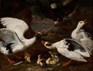 Falken und Gänse - Jan Baptist Bouttats — Ansicht des Kunstwerks